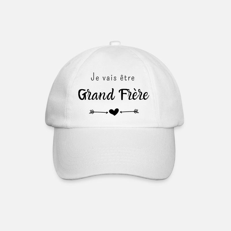 Je vais être grand frère - Casquette classique - blanc/blanc
