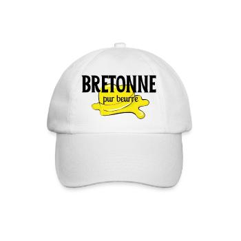 Bretonne pur beurre | Cadeau femme drôle - Casquette classique - blanc/blanc - Devant