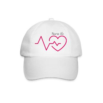 Nurse life - vie d’infirmière - Casquette classique - blanc/blanc - Devant