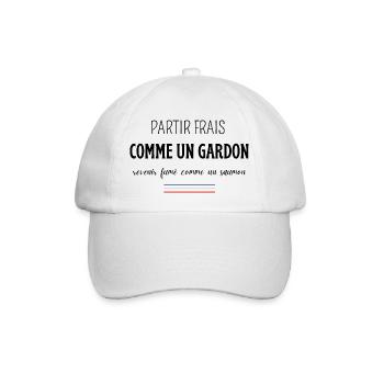Partir frais comme un gardon - Casquette classique - blanc/blanc - Devant