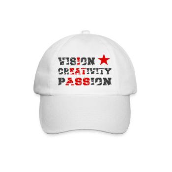 Vision Creativity Passion I Eat Ass Funny Meme - Baseballkappe - Weiß/Weiß - Vorne