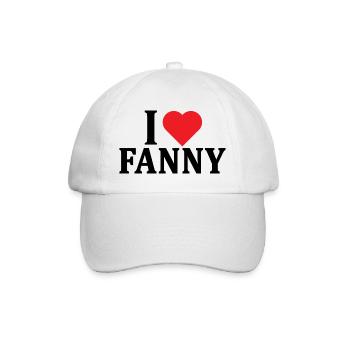 t-shirt I love Fanny gift idea t-shirt - Baseball Cap - white/white - Front
