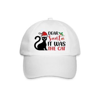 Cher Père Noël, c’était le chat - Casquette classique - blanc/blanc - Devant