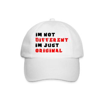 I'm not different I'm original - Baseball Cap - white/white - Front