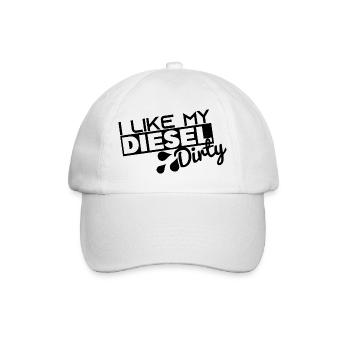 I Like My Diesel Dirty - Funny Dirty Diesel Car - Baseball Cap - white/white - Front