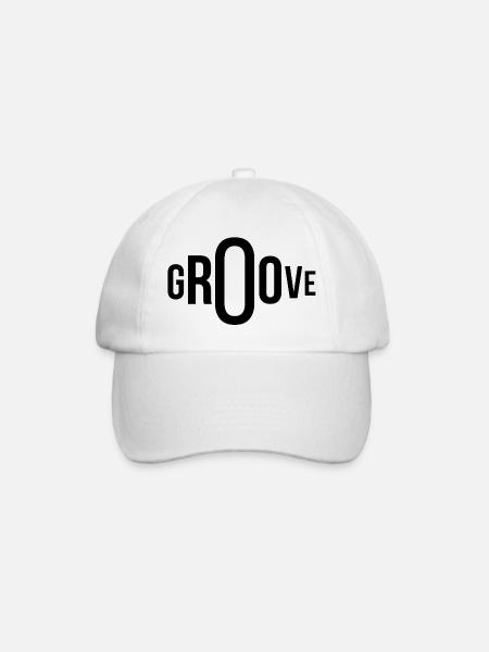 groove, groover, get into the groove - Baseball Cap - white/white