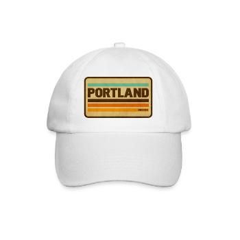 Vintage Portland Oregon - Baseball Cap - white/white - Front