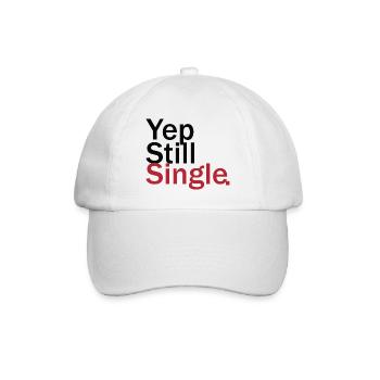 Minimalist Single Life Illustration - Baseball Cap - white/white - Front