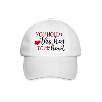 You Hold The Key To My Heart - Baseball Cap - white/white - Front