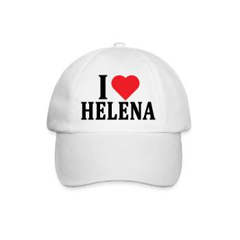 t-shirt J’adore Helena idée cadeau t-shirt - Casquette classique - blanc/blanc - Devant