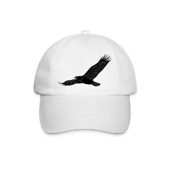 eagle01b - Baseball Cap - white/white - Front
