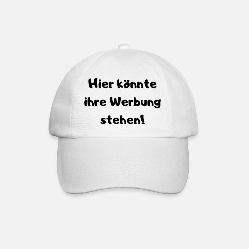Hier könnte ihre Werbung stehen! Lustiger Spruch! - Baseballkappe - Weiß/Weiß