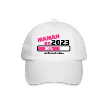 maman en 2023 veuillez patienter - Casquette classique - blanc/blanc - Devant