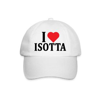 t-shirt J’adore Isotta idée cadeau t-shirt - Casquette classique - blanc/blanc - Devant