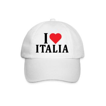 t-shirt Io amo Italia t-shirt gift idea - Baseball Cap - white/white - Front