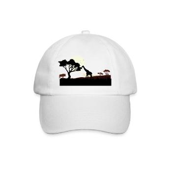 Safari Zoo Animals Wildlife - Baseball Cap - white/white - Front