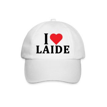 t-shirt I love Laide t-shirt gift idea - Baseball Cap - white/white - Front