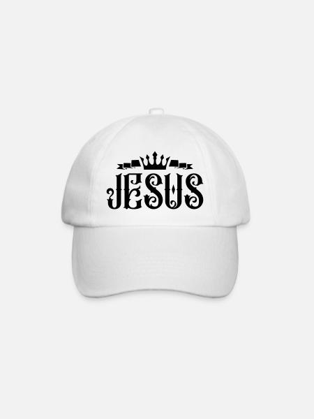 jesus - Baseballkappe - Weiß/Weiß