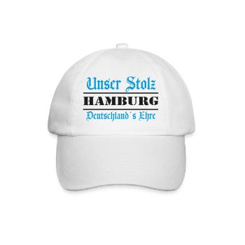 Hamburg , Tradition , Stolz und Ehre (25) - Baseballkappe - Weiß/Weiß - Vorne