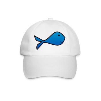 SARDINE. FISH. APRIL FOOL. EASTER. SEA - Baseball Cap - white/white - Front