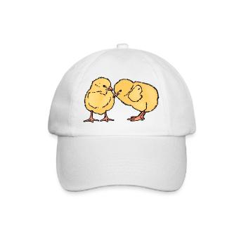 Deux poussins mignons - Casquette classique - blanc/blanc - Devant