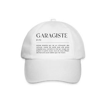 Garagiste: Définition Drôle - Cadeau Insolite - Casquette classique - blanc/blanc - Devant