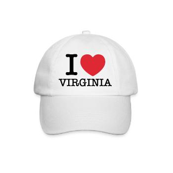 I Love Virginia | Virginia | I Heart Virginia - Baseball Cap - white/white - Front
