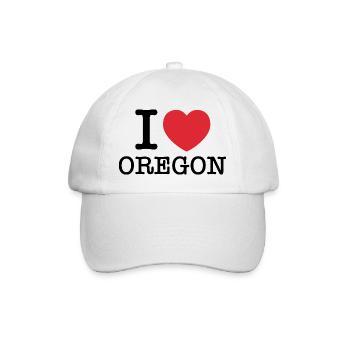 I Love Oregon | Oregon | I Heart Oregon - Baseball Cap - white/white - Front