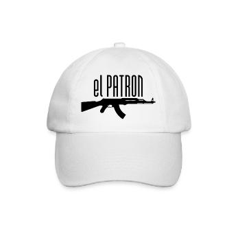El Patron – Der Chef Look - Baseballkappe - Weiß/Weiß - Vorne