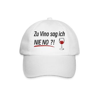 Wein Trinken Lustig - Baseballkappe - Weiß/Weiß - Vorne