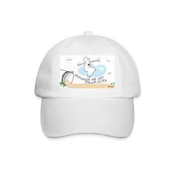 Niemandem auf den Schleim gehen. - Baseballkappe - Weiß/Weiß - Vorne