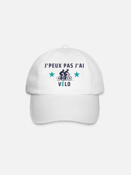 J peux pas j ai Vélo - Casquette classique - blanc/blanc