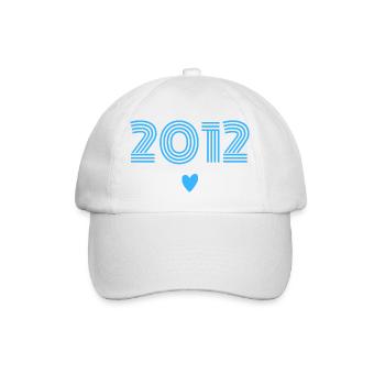Born in 2012 boy - Baseball Cap - white/white - Front