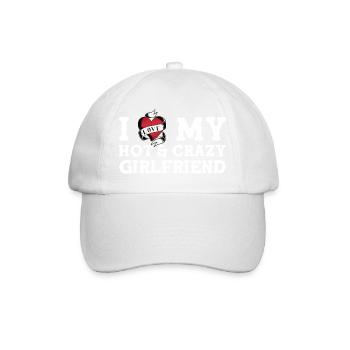 J’aime ma petite amie chaude et folle, j’aime mon GF - Casquette classique - blanc/blanc - Devant