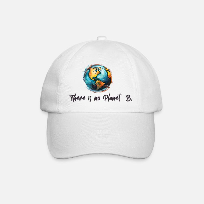 Klimaschutz Kein Planet B - Baseballkappe - Weiß/Weiß