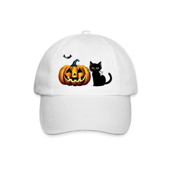 Costume de citrouille Halloween Cadeau Citrouille Citrouilles - Casquette classique - blanc/blanc - Devant