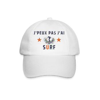 j peux pas j ai surf - Casquette classique - blanc/blanc - Devant