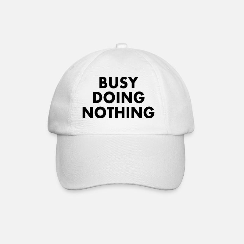 busy doing nothing - Baseballkappe - Weiß/Weiß