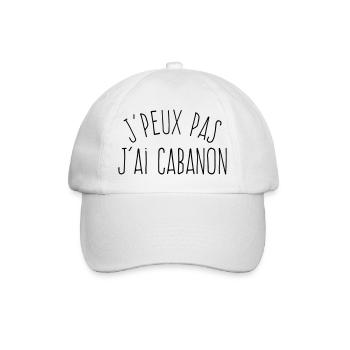 J'peux pas j'ai cabanon  - Casquette classique - blanc/blanc - Devant