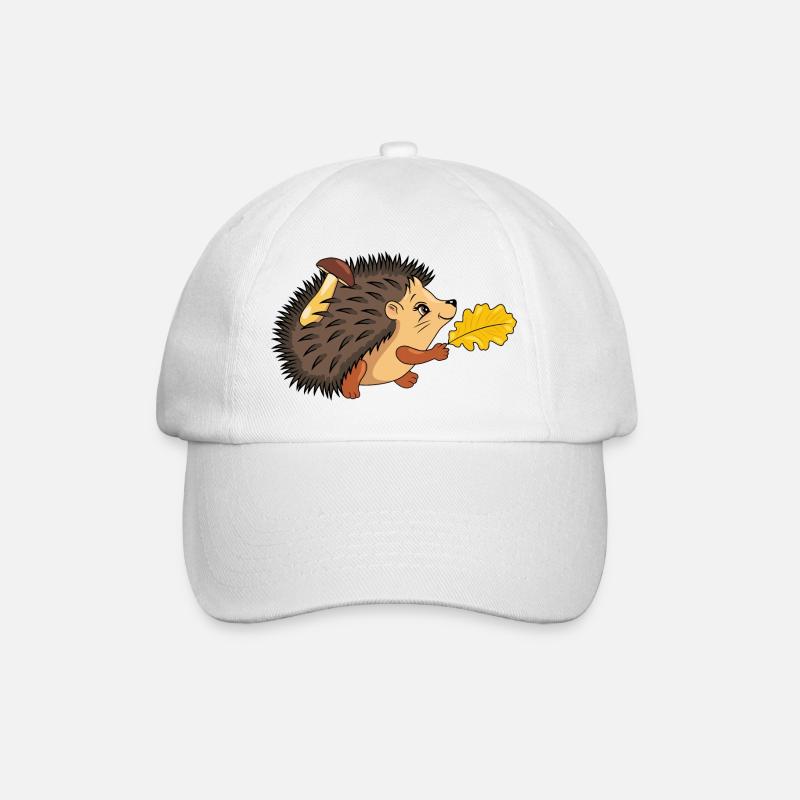 Glücklicher gehender Igel - Baseballkappe - Weiß/Weiß