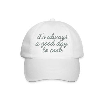 C’est toujours une bonne journée pour cuisiner du design pour les amateurs de cuisine - Casquette classique - blanc/blanc - Devant