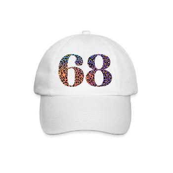 68th Birthday Leopard - Baseball Cap - white/white - Front