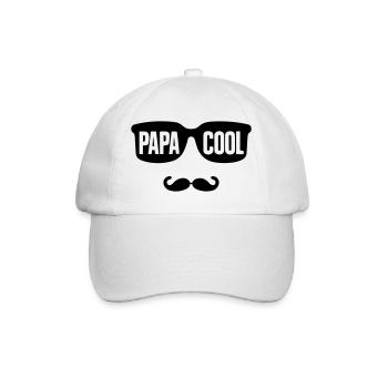 Minimalist Dad Gift: 'Cool Daddy' - Baseball Cap - white/white - Front