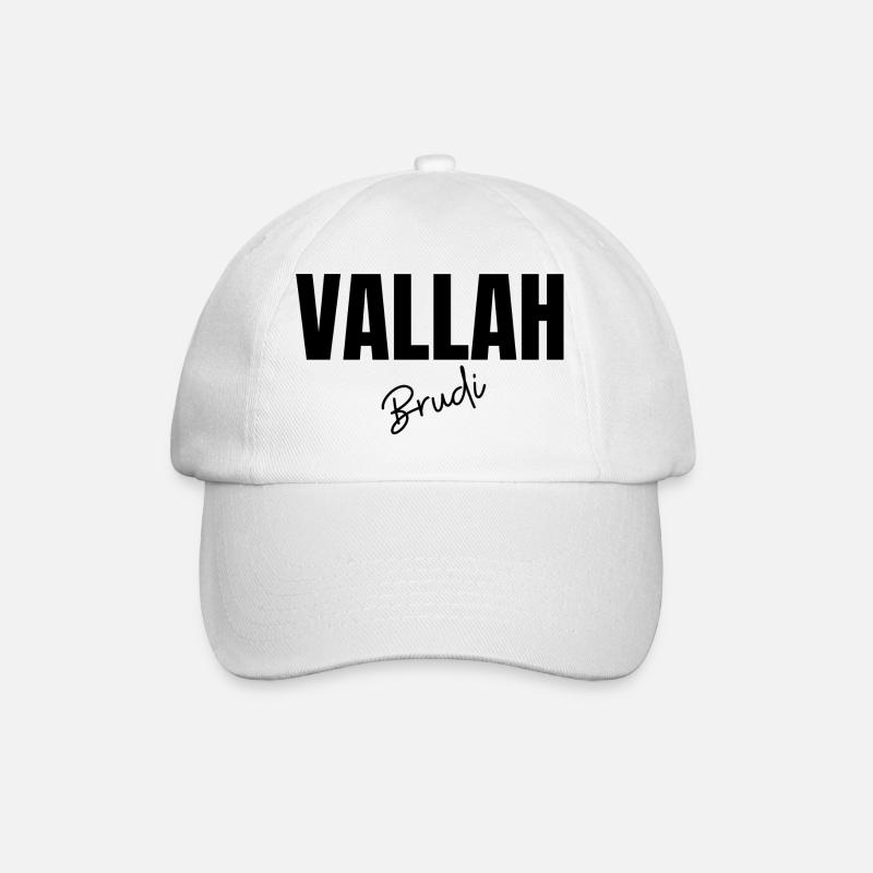 VALLAH Brudi - Baseballkappe - Weiß/Weiß