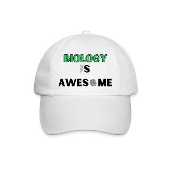 Biology is awesome - Baseballkappe - Weiß/Weiß - Vorne