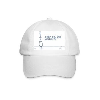 Haben und Sein verstehen. - Baseballkappe - Weiß/Weiß - Vorne