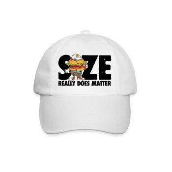 La taille compte vraiment - Burger Humour Gift - Casquette classique - blanc/blanc - Devant