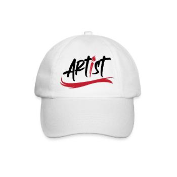 artist brush logo art icon brush stroke icon - Baseball Cap - white/white - Front