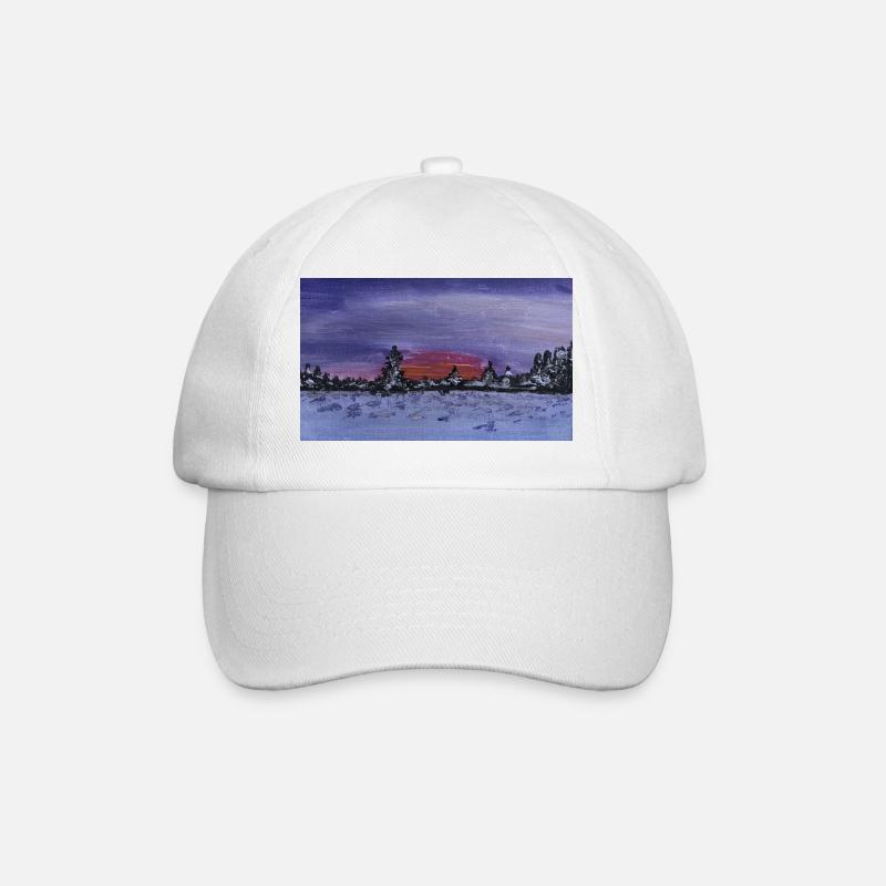 Lila Winter - Baseballkappe - Weiß/Weiß