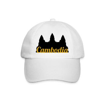 Temple du Cambodge Khmer Vintage drapeau je cadeau - Casquette classique - blanc/blanc - Devant